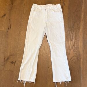 Mother White Women's Straight-Leg Jeans